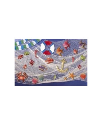 RED DE PESCA BLANCA DECORATIVA 