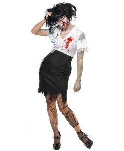 DISFRAZ DE SECRETARIA ZOMBIE PARA MUJER