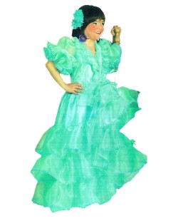 TRAJE DE ROCIERA AZUL PARA NIÑA