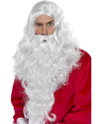 PELUCA PAPA NOEL BLANCA C/ BARBA PELUCA PAPA NOEL BLANCA C/ BARBA