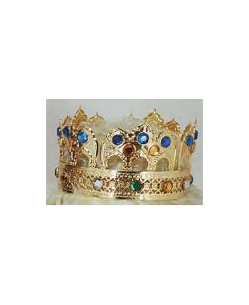 Corona extra rey con piedra para disfraz medieval