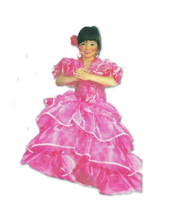 TRAJE DE BULERIAS ROSA PARA NIÑA