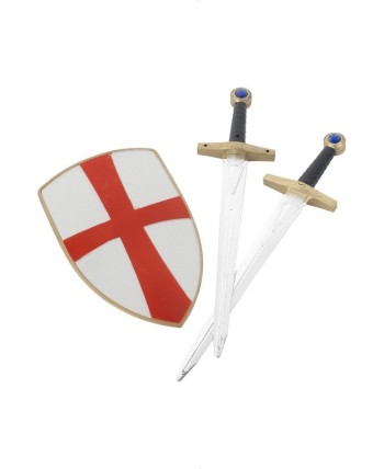 ESPADAS Y ESCUDO MEDIEVAL