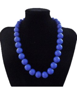 COLLAR AZUL BOLAS GRANDE
