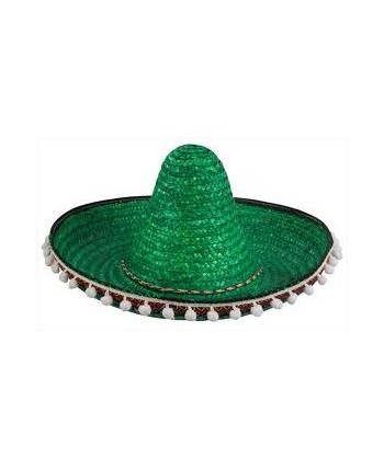 SOMBRERO MEJICANO VERDE MEDIANO
