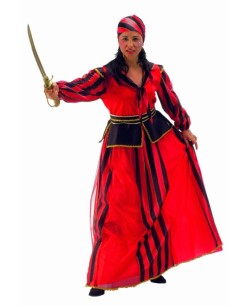 DISFRAZ DE PIRATESA RAYAS MUJER
