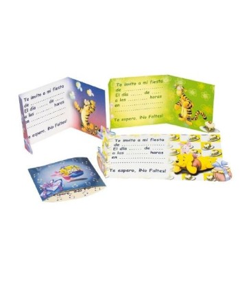 INVITACIONES WINNIE 6 UNIDADES