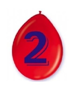 BOLSA 5 GLOBOS CARTEL NÚMERO 2