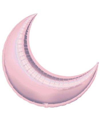 GLOBO DE HELIO LUNA ROSA PASTEL METALIZADO