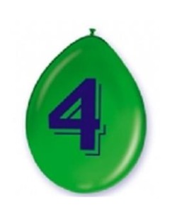 Bolsa 5 Globos Cartel Numero 4