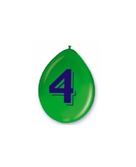Bolsa 5 Globos Cartel Numero 4