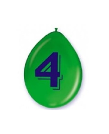 Bolsa 5 Globos Cartel Numero 4