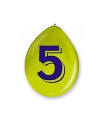 BOLSA 5 GLOBOS CARTEL NÚMERO 5