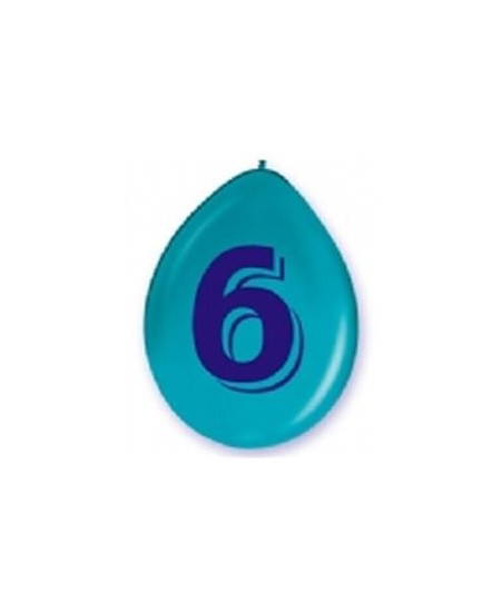 Bolsa 5 Globos Cartel Numero 6