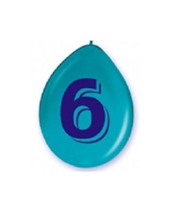 BOLSA 5 GLOBOS CARTEL NÚMERO 6