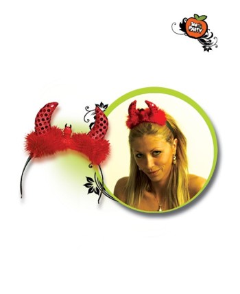 DIADEMA DIABLESA LENTEJUELAS CON PITO