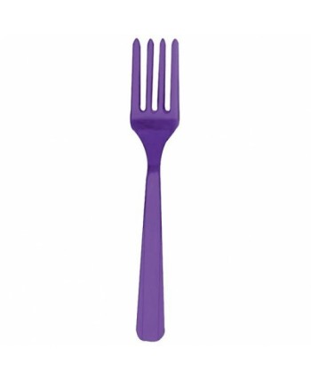 TENEDOR MORADO 10 UNIDADES
