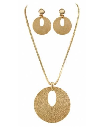 SET ROMANA COLLAR Y PENDIENTES DORADOS