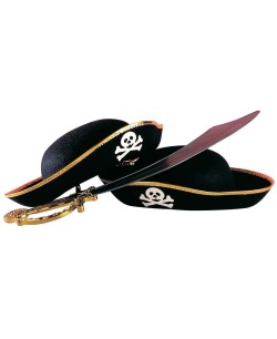 SOMBRERO PIRATA NIÑO CON GOMA