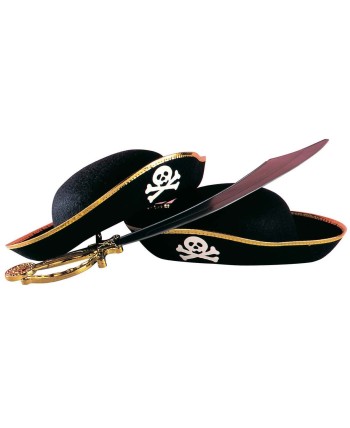 SOMBRERO PIRATA NIÑO CON GOMA