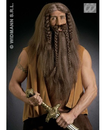 PELUCA BARBARO CON BARBA
