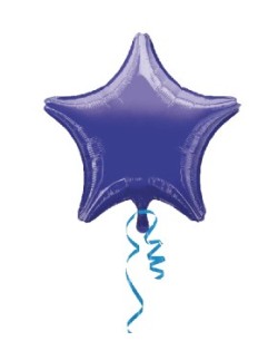 GLOBO DE HELIO ESTRELLA MORADO METALIZADO