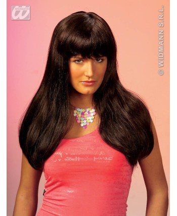 ▷ PELUCA EVA CASTAÑA CON FLEQUILLO