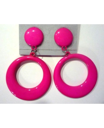 PENDIENTE FUCSIA MEDIANO