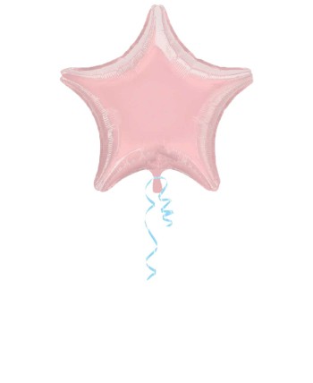 GLOBO DE HELIO ESTRELLA ROSA PASTEL METALIZADO GLOBO DE HELIO ESTRELLA ROSA PASTEL METALIZADO