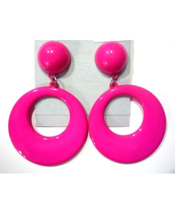 PENDIENTE FUCSIA GRANDE