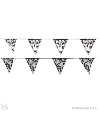 BANDERIN HALOWEEN FANTASMAS O ESQUELETOS