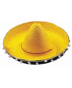 SOMBRERO MEJICANO AMARILLO GRANDE