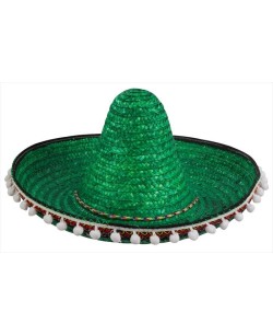 SOMBRERO MEJICANO VERDE GRANDE