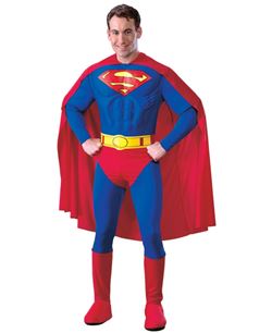 DISFRAZ DE SUPERMAN PECHO MUSCULADO
