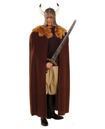 CAPA DE GUERRERO MARRON CON PELO