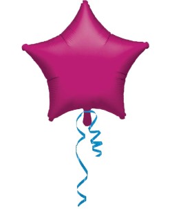 GLOBO DE HELIO ESTRELLA FUCSHIA METALIZADO