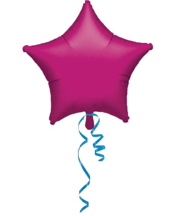 GLOBO DE HELIO ESTRELLA FUCSHIA METALIZADO