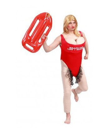 DISFRAZ DE VIGILANTE PLAYA PARA HOMBRE