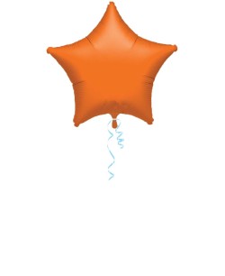 GLOBO DE HELIO ESTRELLA NARANJA METALIZADO