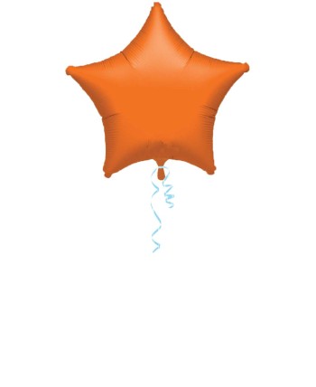 GLOBO DE HELIO ESTRELLA NARANJA METALIZADO