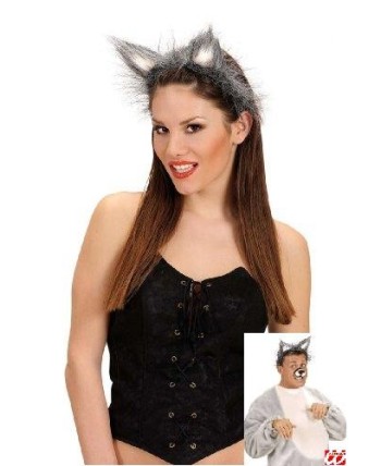 OREJAS DE LOBO CON DIADEMA