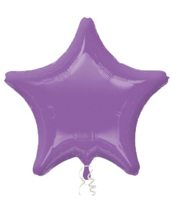 GLOBO DE HELIO ESTRELLA LILA METALIZADO
