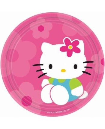 PLATOS HELLO KITTY PEQUEÑOS 8 UNIDADES