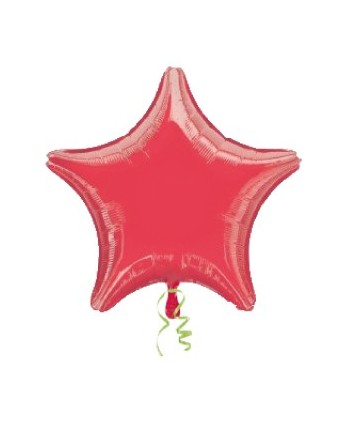 GLOBO DE HELIO ESTRELLA ROJO METALIZADO