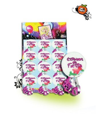 BROCHE ESTAMOS DE FIESTA CON CONFETTI