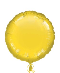 GLOBO DE HELIO CIRCULO AMARILLO METALIZADO