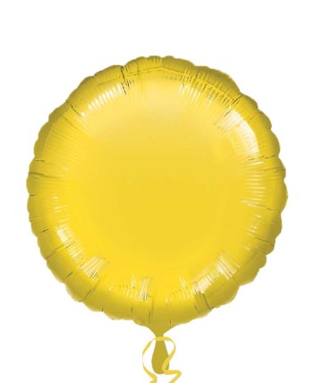 GLOBO DE HELIO CIRCULO AMARILLO METALIZADO