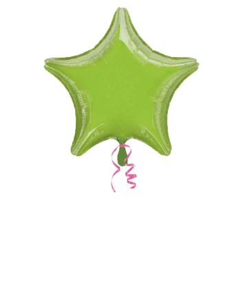 GLOBO DE HELIO ESTRELLA KIWI METALIZADO