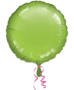 GLOBO DE HELIO CIRCULO KIWI METALIZADO