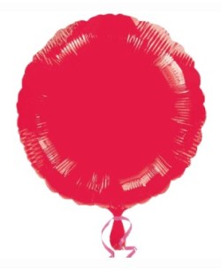GLOBO DE HELIO CIRCULO ROJO METALIZADO